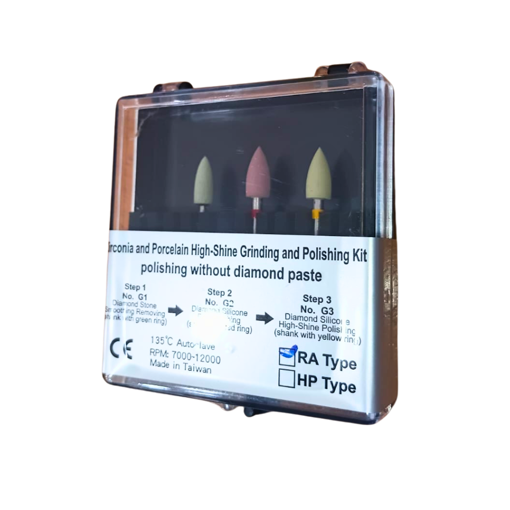 Zirconia and Porcelain Polishing Kit RA