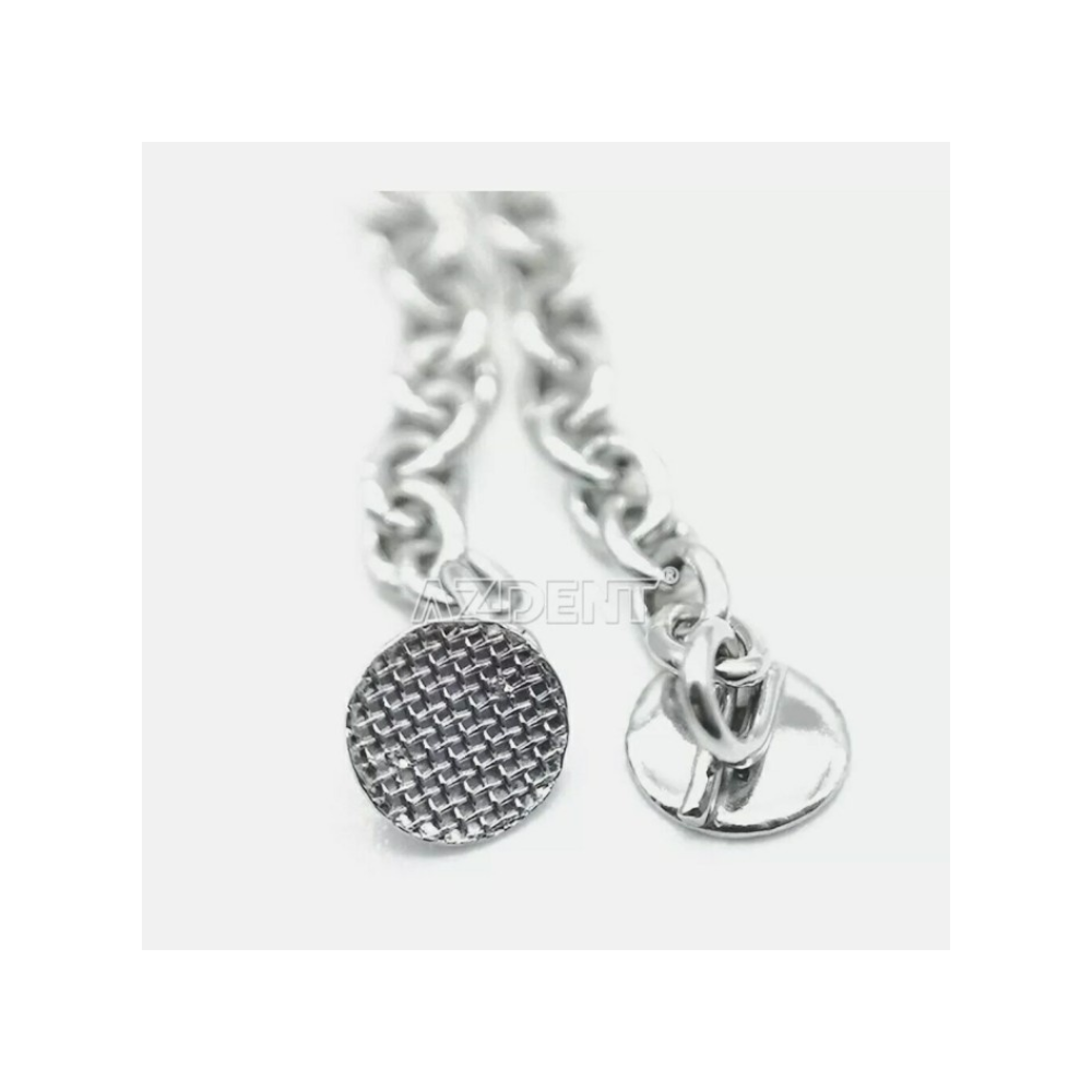 Bondable button silver chain